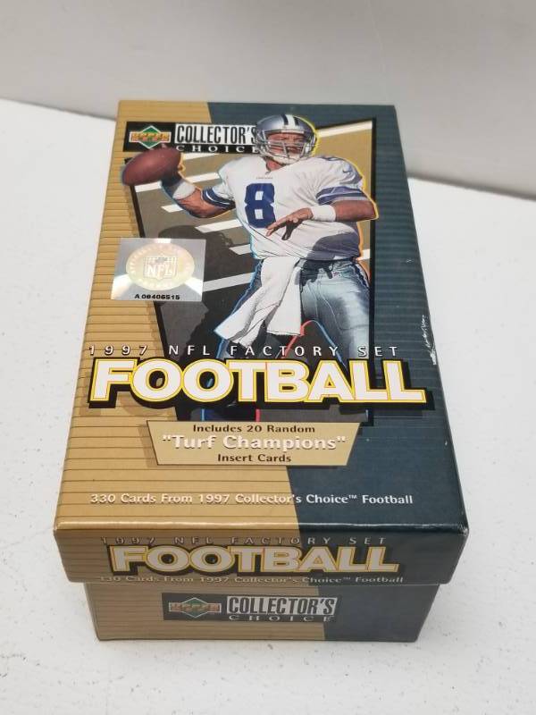 lot 1349 image: 1997 Upper Deck Collectors Choice Football Complete 330-Card Set w 20 Turf Champions Inserts