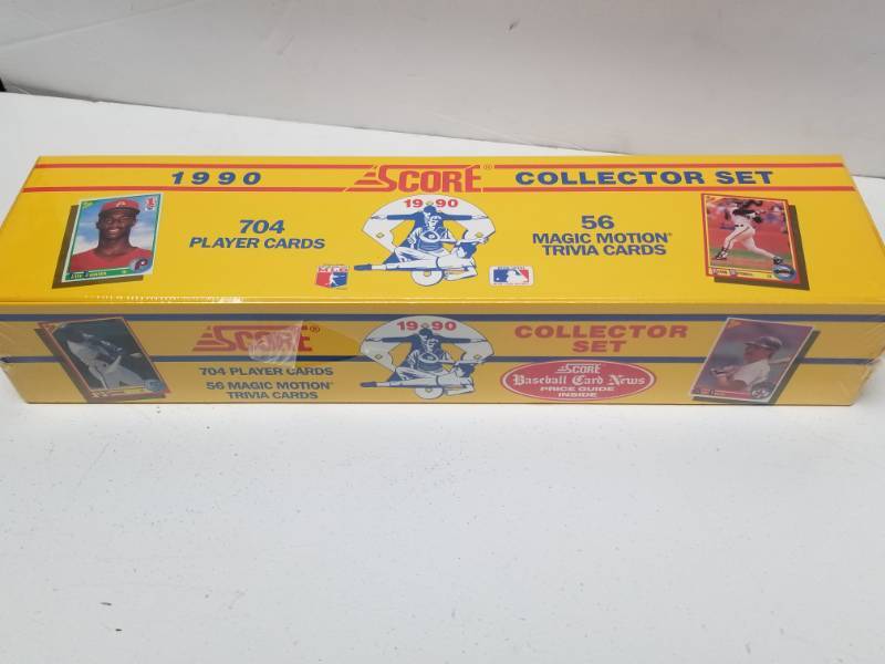 lot 1344 image: 1990 Score Baseball Complete 704 Card Factory Sealed Set w Bo Jackson Nike Card