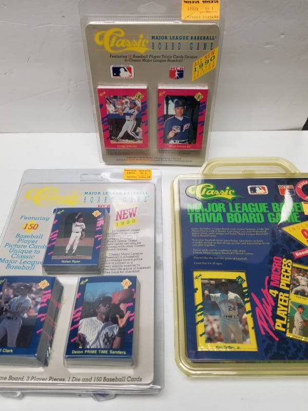 lot 1337 image: 1990 Classic Factory Sealed Complete Sets Lot Blue Yellow & Pink Nolan Knows BO