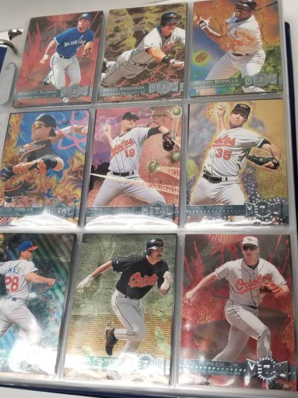 lot 1335 image: 1996 Fleer Metal Baseball Complete 247 Card Set w 247 Silver Parallels & Platinum Portraits Insert Set