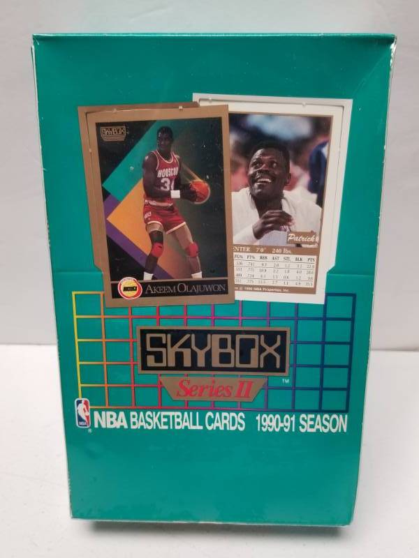 lot 1324 image: 1990 Skybox Series 2 Unopened Wax Pack Box 36 Total Packs Michael Jordan