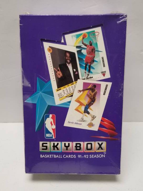 lot 1323 image: 1991 Skybox Series 1 Unopened Wax Pack Box 36 Total Packs Michael Jordan