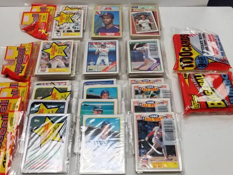lot 1317 image: Topps Baseball Rack Packs Run 1987-1991 Total of 10 Unopened Packs