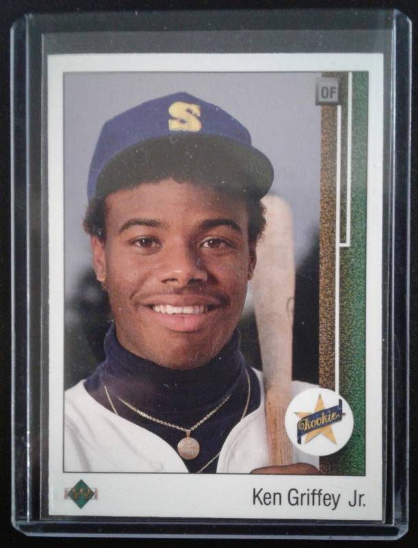 lot 1051 image: Mint Complete 1989 Upper Deck Baseball Card Set - Ken Griffey Jr Rookie Card - Complete Low and High Number Set 800 Cards in Nice Binder