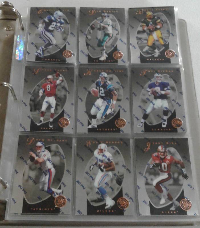lot 1054 image: Complete 1997 Pinnacle Certified Football Trading Card Set With Tony Gonzalez Rookie Card & Some Certified Red Cards