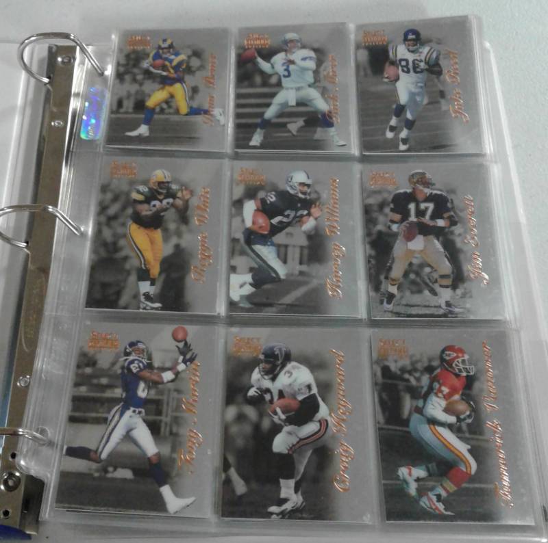lot 1058 image: Mint 1996 Select Certified Complete Football Trading Card Set Including Hall of Famer Rookies of Eddie George, Marvin Harrison & More
