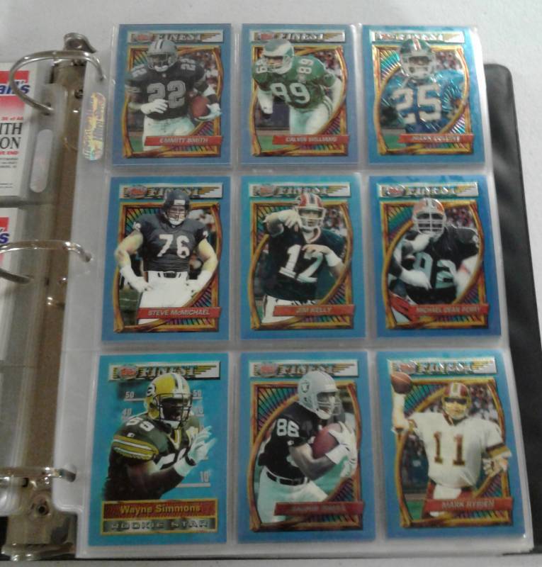 lot 1059 image: Complete 1994 Finest Football Trading Card Set wBonus Finest Football Set & Partial 1995 Finest Football Set