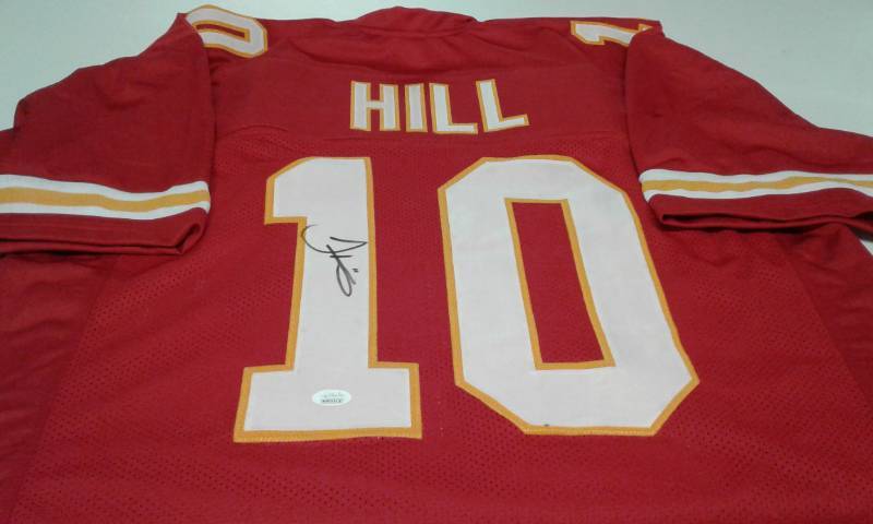 lot 1063 image: Signed Tyreek Hill Kansas City Chiefs #10 Custom Jersey With James Spence Authentication WITNESSED