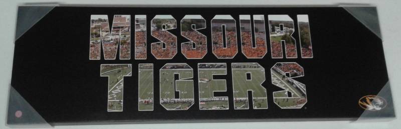 lot 1064 image: Brand New University Of Missouri Tigers Artissimo Team Pride Canvas Stretched on Wood Frame 10 inches x 30 inches