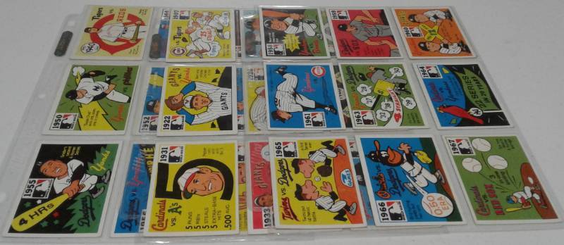lot 1067 image: Lot of 28 1968 Fleer World Series Baseball Trading Cards in Near Mint Condition