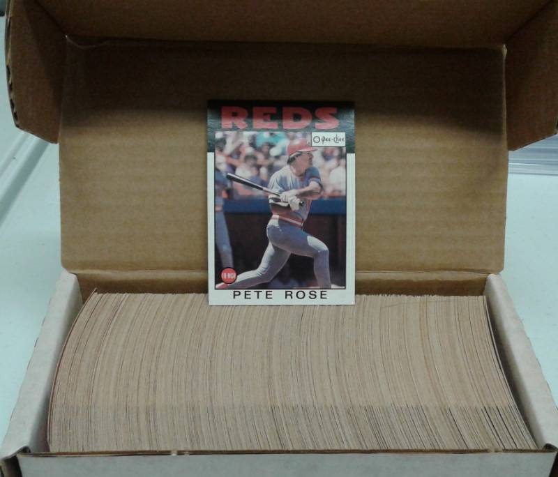 lot 1075 image: Complete 1986 Topps O-Pee-Chee Baseball Card Set Made by Topps of Canada 396 Total Cards