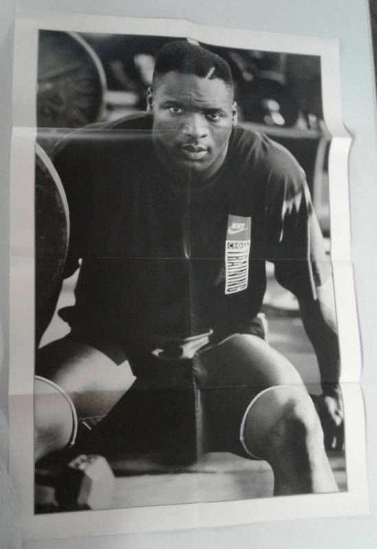 lot 1081 image: New Old Stock Vintage Bo Jackson Nike Workout Poster 2ft by 3ft Folded