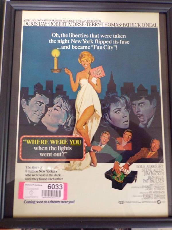 lot 6033 image: FRAMED MOVIE AD