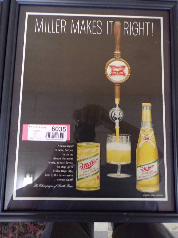 lot 6035 image: FRAMED MILLER AD