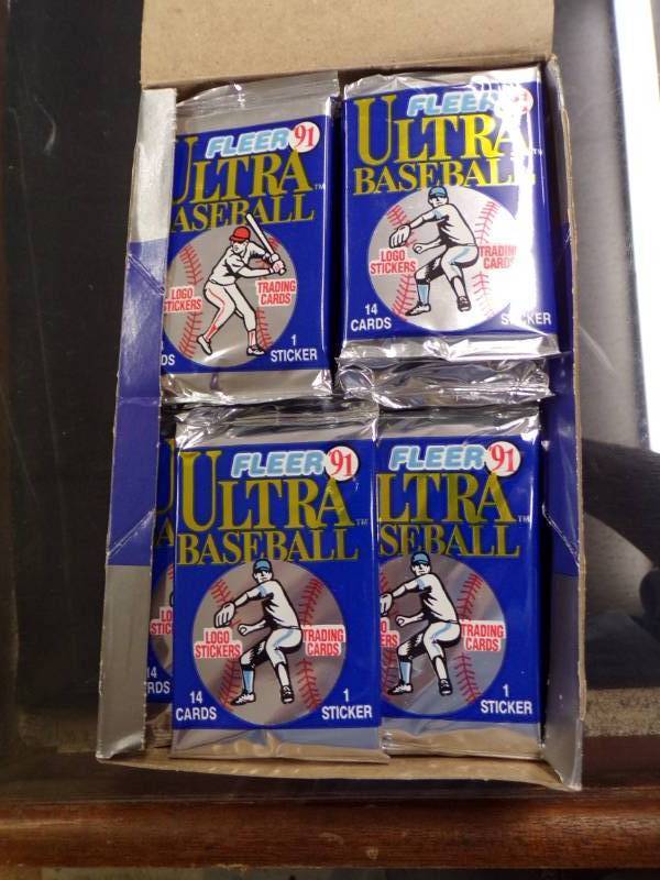 lot 6039 image: 91 LEER BASEBALL WAXPACKS
