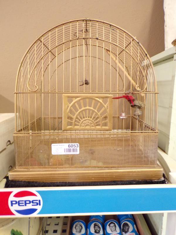 lot 6053 image: VINTAGE BIRD CAGE WACC.