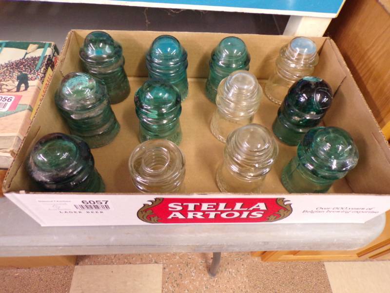 lot 6057 image: GLASS INSULATORS
