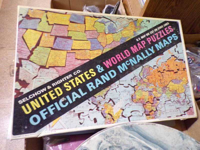 lot 6101 image: MAP PUZZLE AND ATLAS