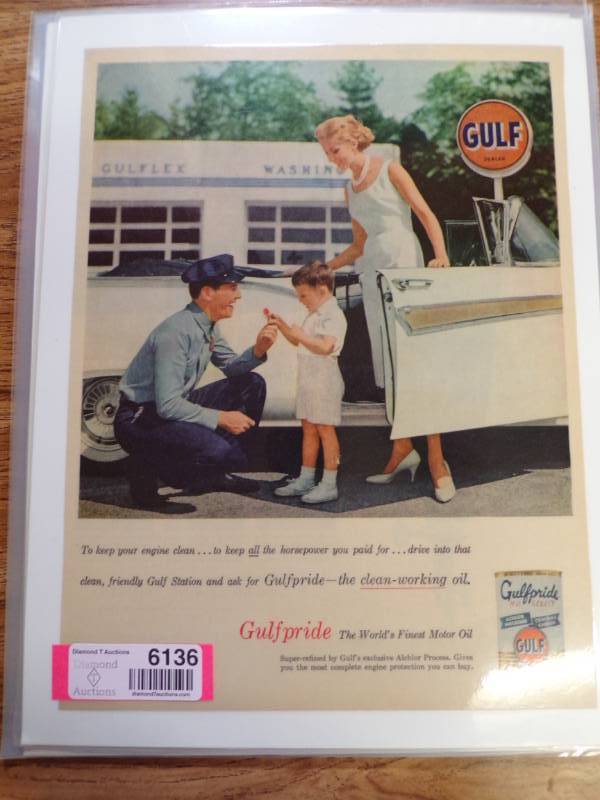 lot 6136 image: VINTAGE OIL COMPANY ADS - LAMINATED