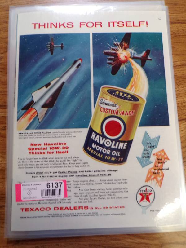 lot 6137 image: DOUBLE-SIDED MAGAZINE ADS - LAMINATED