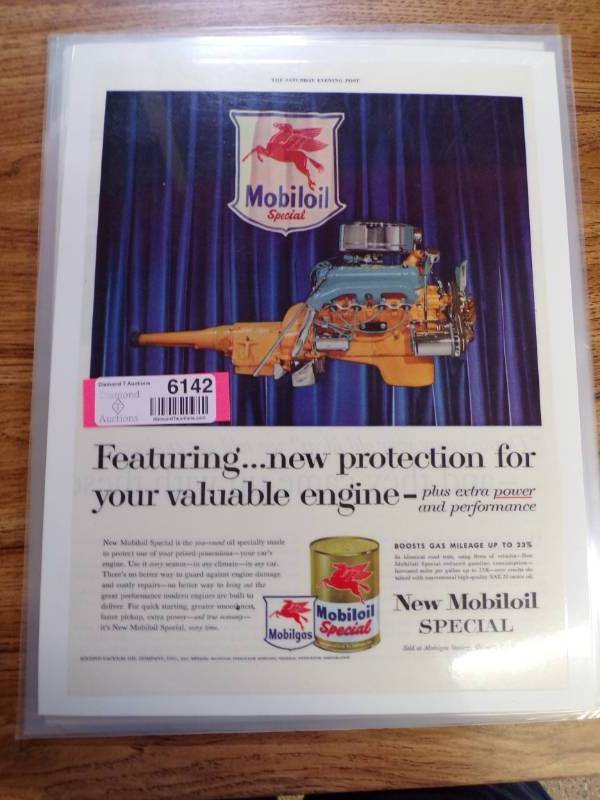 lot 6142 image: VINTAGE OIL COMPANY ADS - LAMINATED