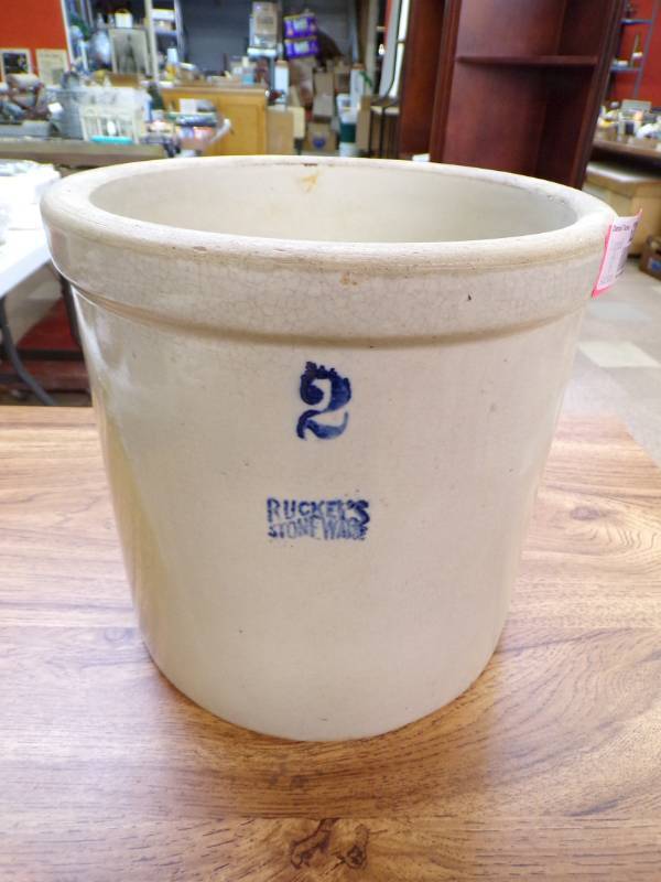 lot 6203 image: NO. 2 RUCKERS STONEWARE JAR