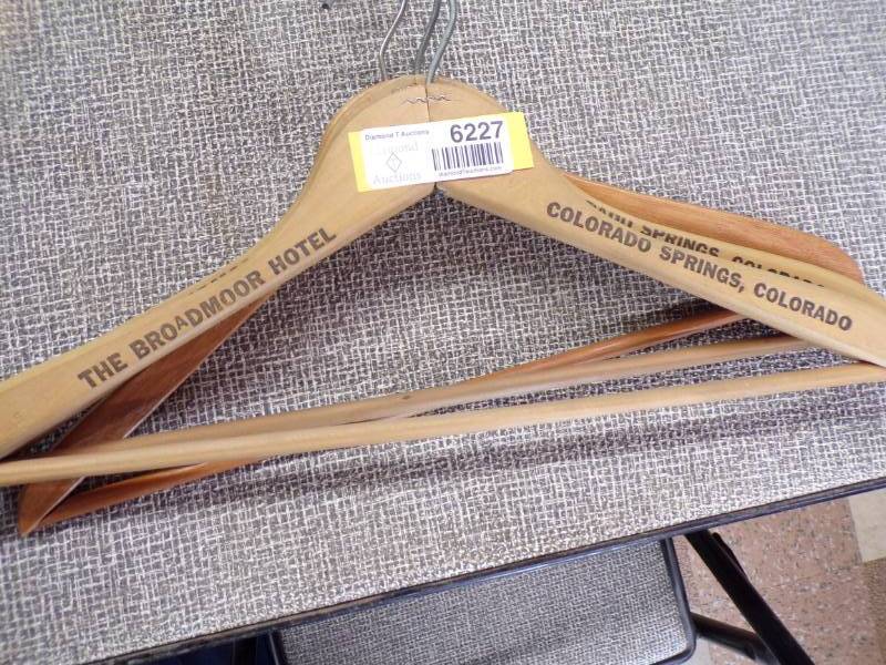 lot 6227 image: THE BROADMOOR HOTEL HANGERS ETC.