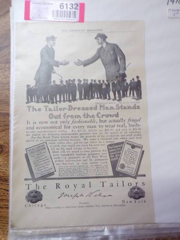 lot 6132 image: VINTAGE MAGAZINE ADS IN PLASTIC