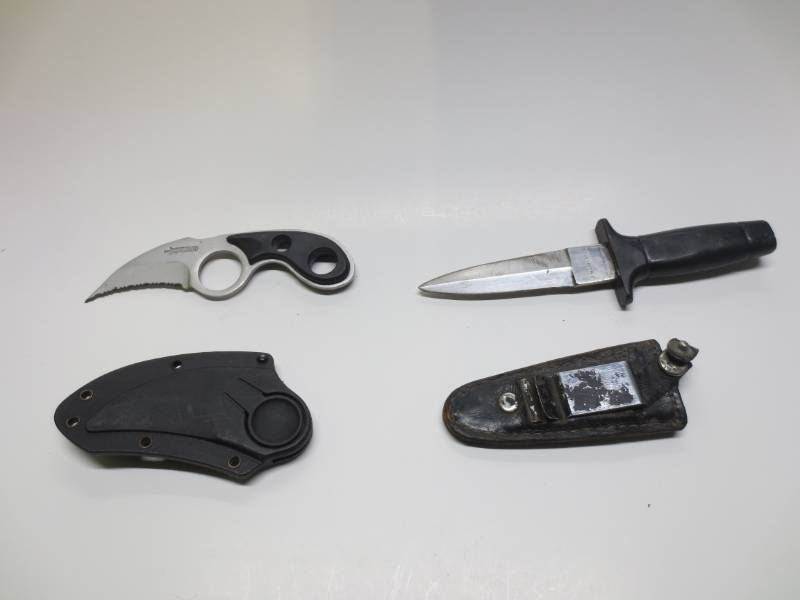lot 1093 image: Lot of 2 Stainless Steel Knives
