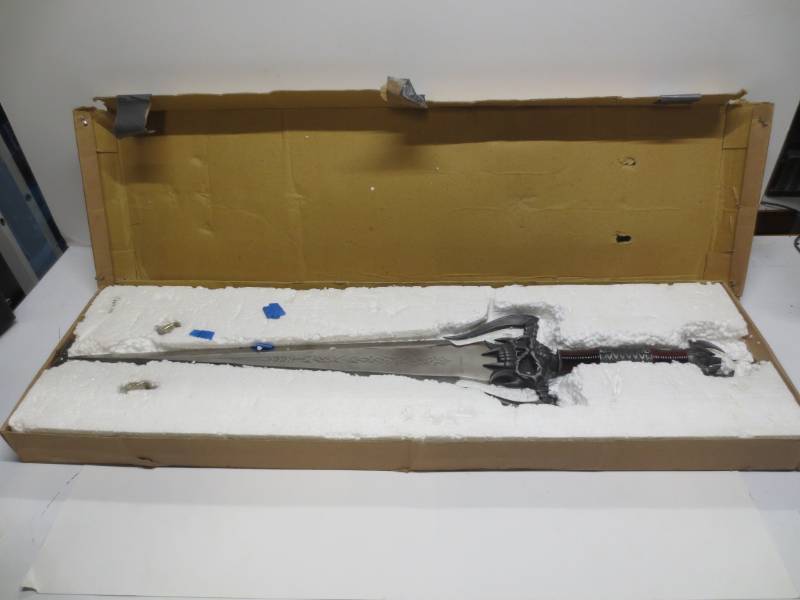 lot 1208 image: Decorative Stainless Steel Sword With Stand