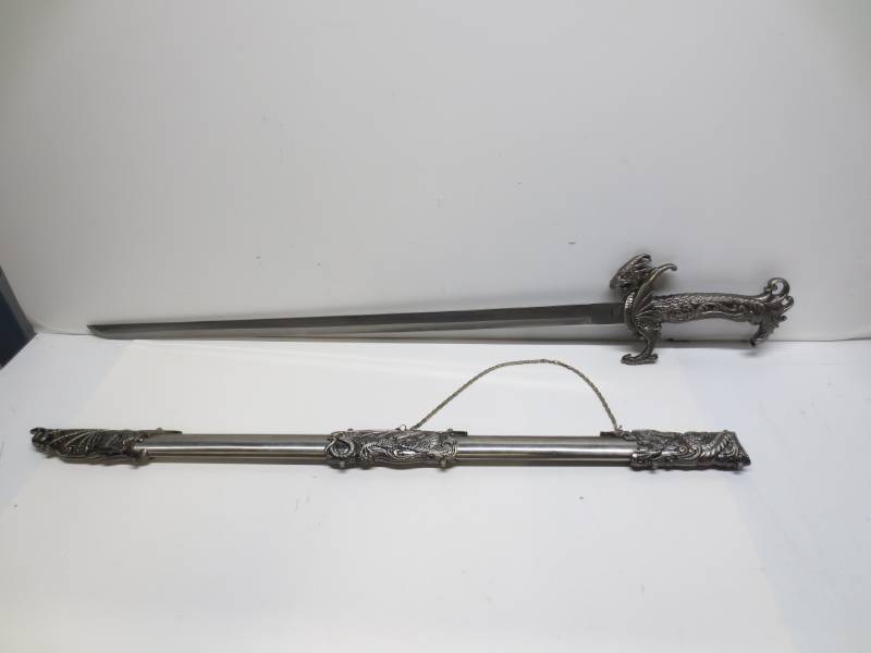 lot 1228 image: Decorative Stainless Steel Sword