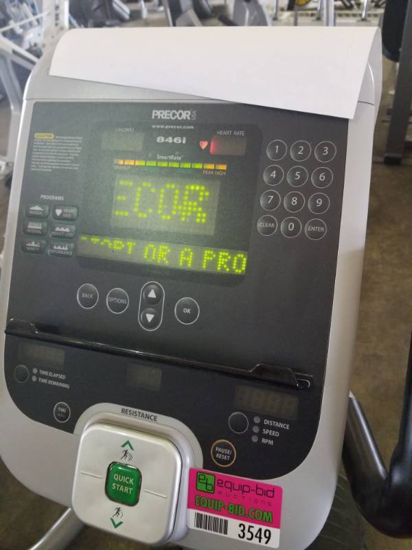 lot 3551 image: Precor Recumbent Bike 846i