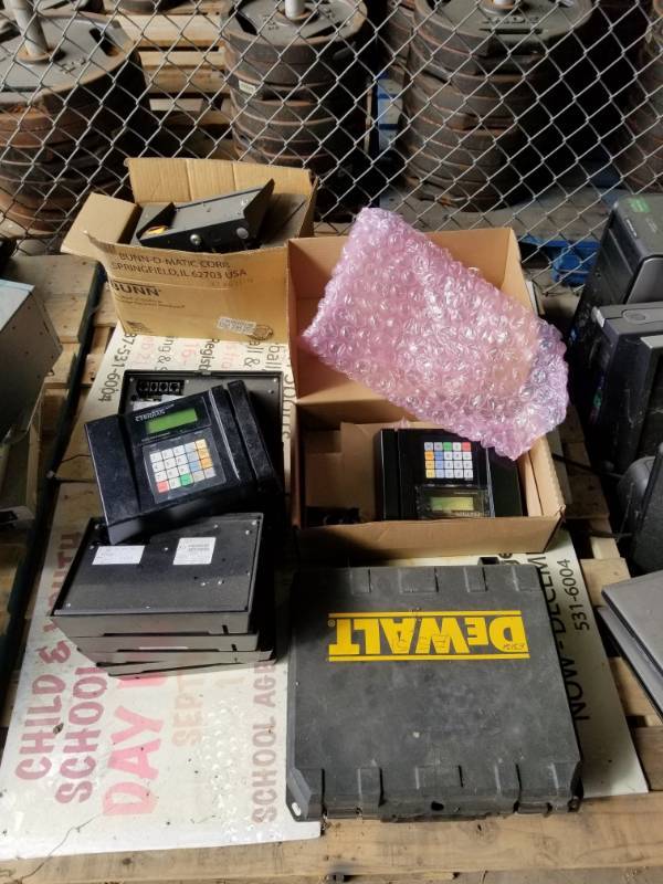 lot 4191 image: Ceridian Time Clocks and Dewalt Drill