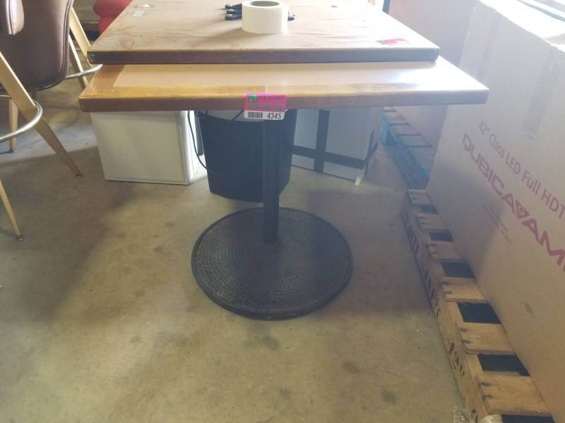 lot 4344 image: Wood Restaurant Table