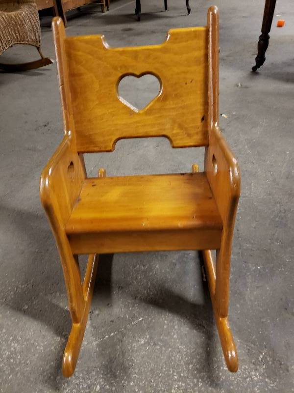 lot 10343 image: Small ChildDoll Rocking Chair
