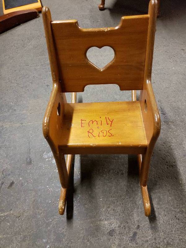 lot 10347 image: Small ChildDoll Rocking Chair