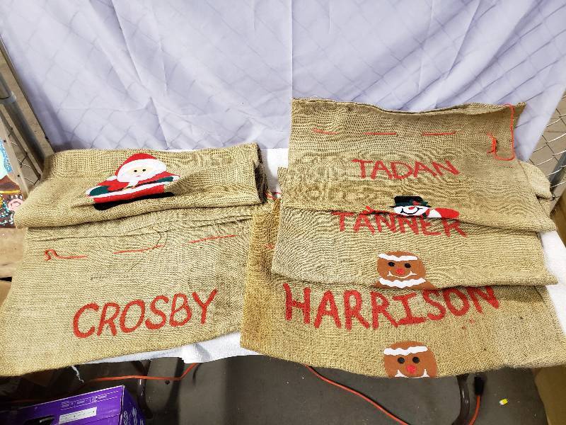 lot 10373 image: Home Made Burlap Sacks