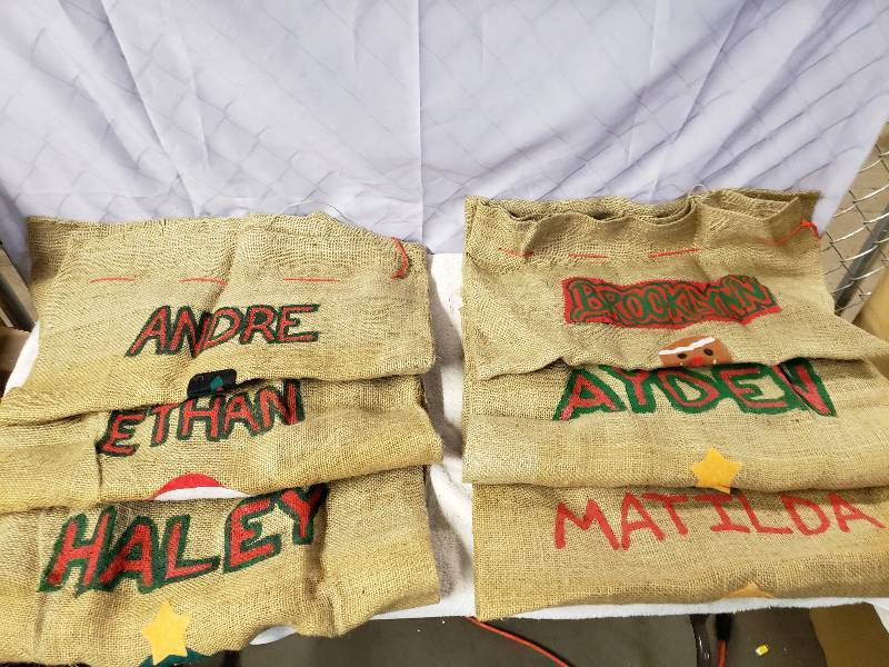 lot 10374 image: Home Made Burlap Sacks 2