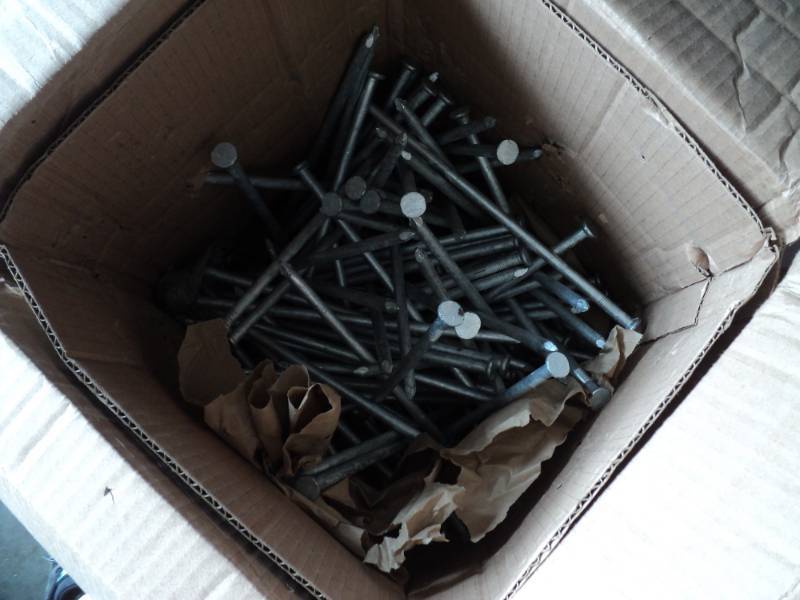 lot 7768 image: (50) ct lot steel nails 12 long