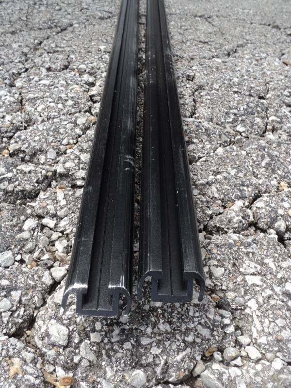 lot 7790 image: (2) pieces black Aluminum track, 2 x 70