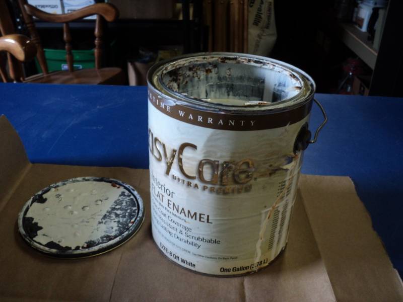 lot 7814 image: (1) 34 gallon Easy Care Ultra Flat Enamel Paint, off white