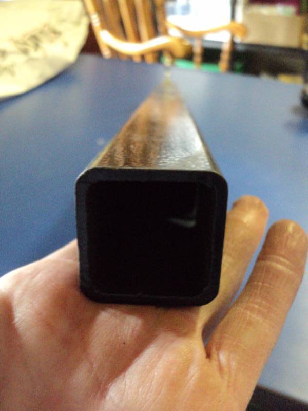 lot 7822 image: (1) square steel extension bar w eye bolt 1-12 x 1-12 x 32