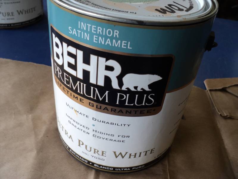 lot 7916 image: (1) gallon Behr Premium Plus Interior Satin Enamel Pre-Mix light green