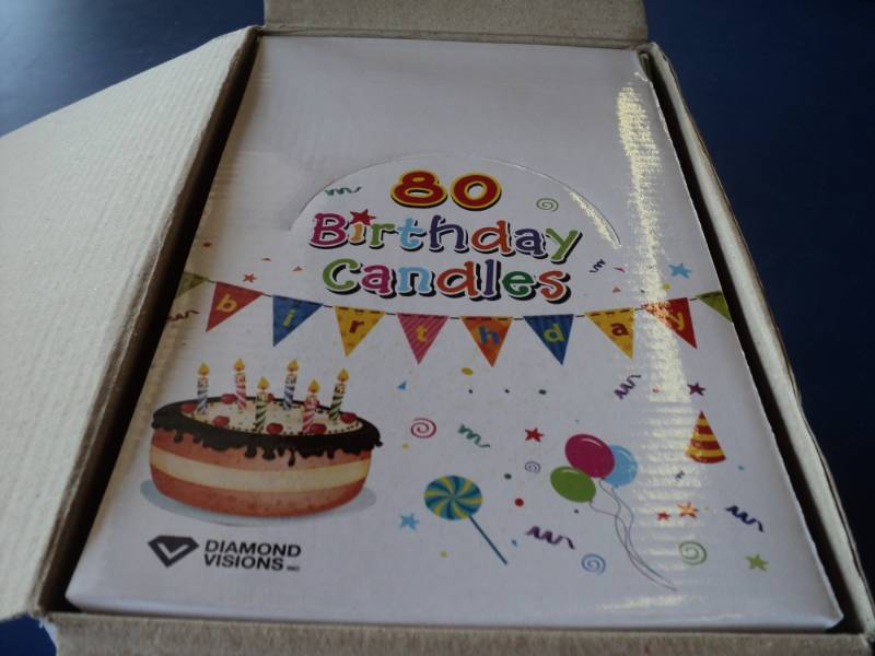 lot 7954 image: (1) box of (36) 80 ct. Birthday Candles
