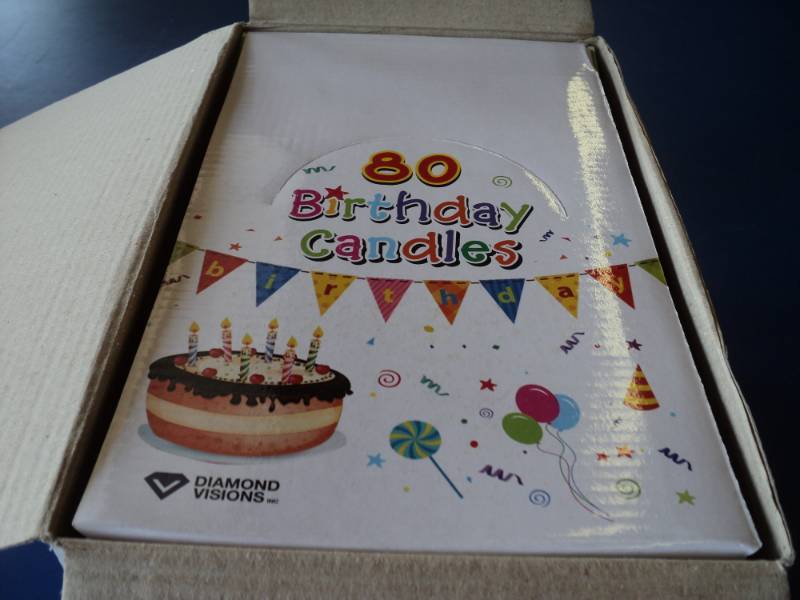 lot 7955 image: (1) box of (36) 80 ct. Birthday Candles