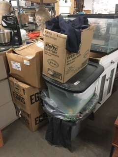 lot 3688 image: Totes and Boxes of Misc Uniforms Clothing