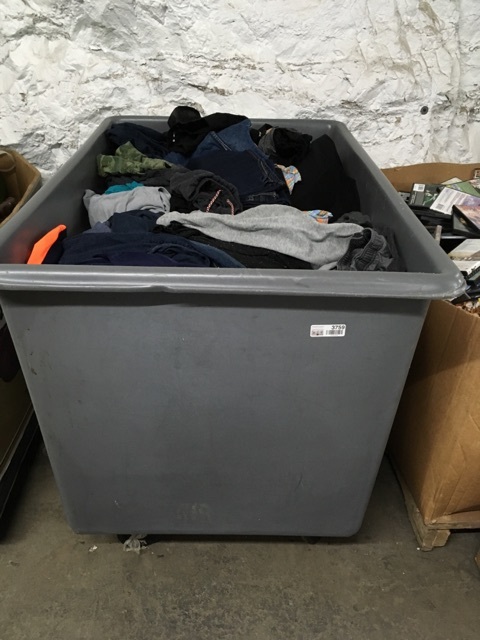 lot 3759 image: Gaylord Size Tote of Fashion Clothing - Bring your Own Bags n Boxes - Tote not Included
