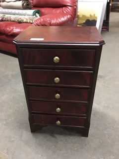 lot 3798 image: Night Stand Chest - Mahogany Color