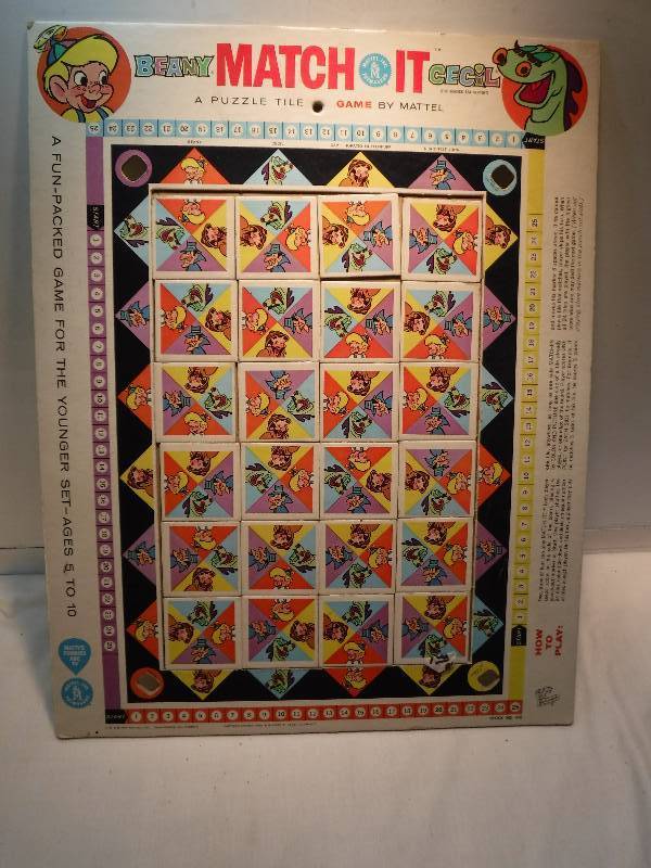 lot 4228 image: Vintage MATTEL 1961 Beany Cecil cartoon MATCH IT