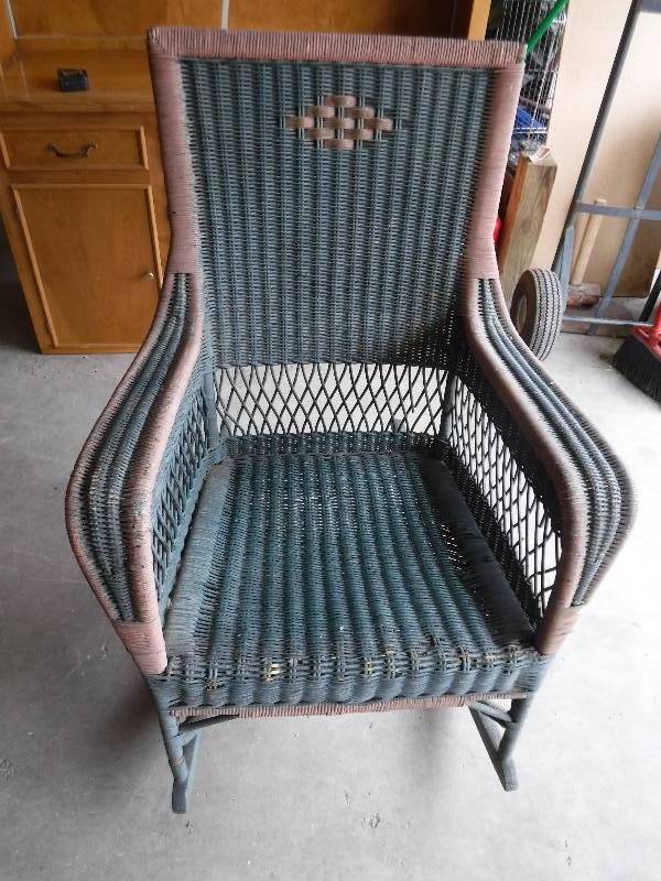 lot 4318 image: wicker rocking chair